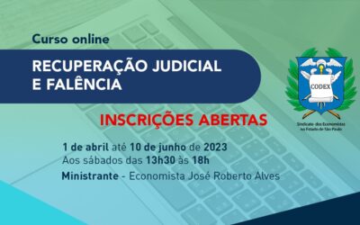 Inscrições para o Curso online de RECUPERAÇÃO JUDICIAL E FALÊNCIA do Sindecon-SP