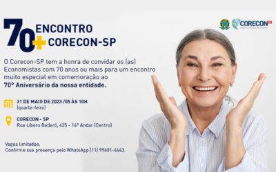 Corecon-SP promove encontro entre Economistas com 70 anos ou mais em comemoração ao 70º aniversário da entidade