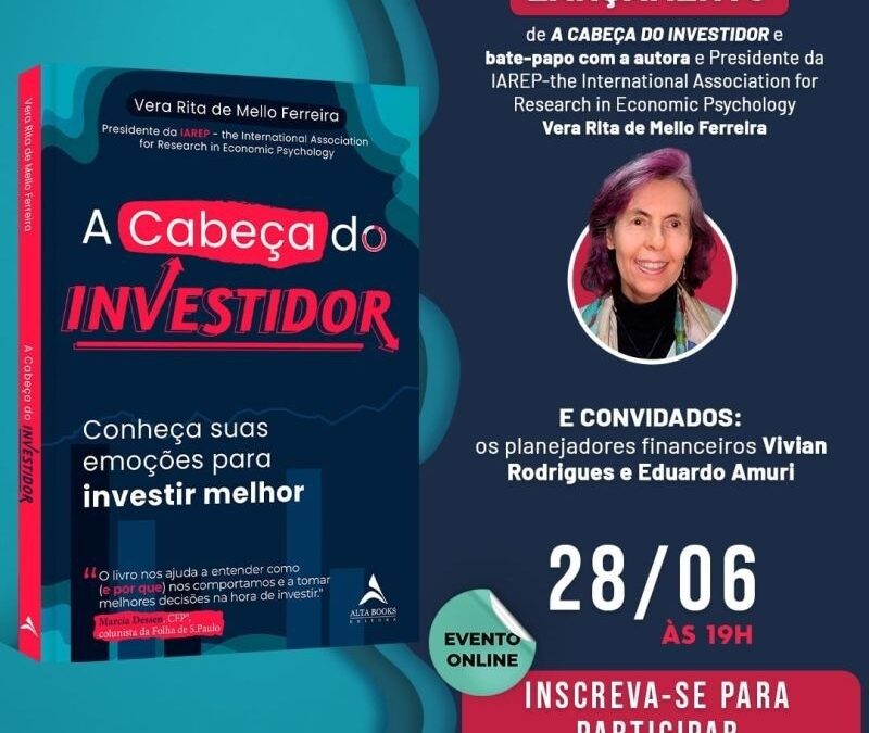 O Corecon-SP está apoiando a divulgação do lançamento da reedição do livro ‘A cabeça do investidor’, de Vera Rita de Mello Ferreira.