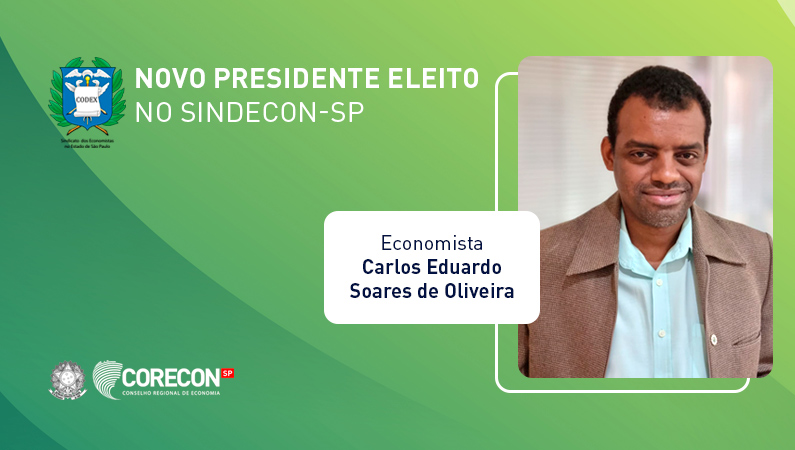 Corecon-SP parabeniza novo presidente eleito no Sindicato dos Economistas do Estado de São Paulo (Sindecon-SP)