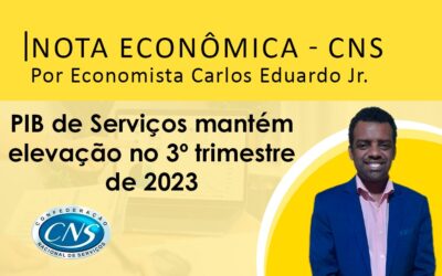 Nota econômica Por Carlos Eduardo de Oliveira Jr – PIB de Serviços mantém elevação no 3° Trimestre