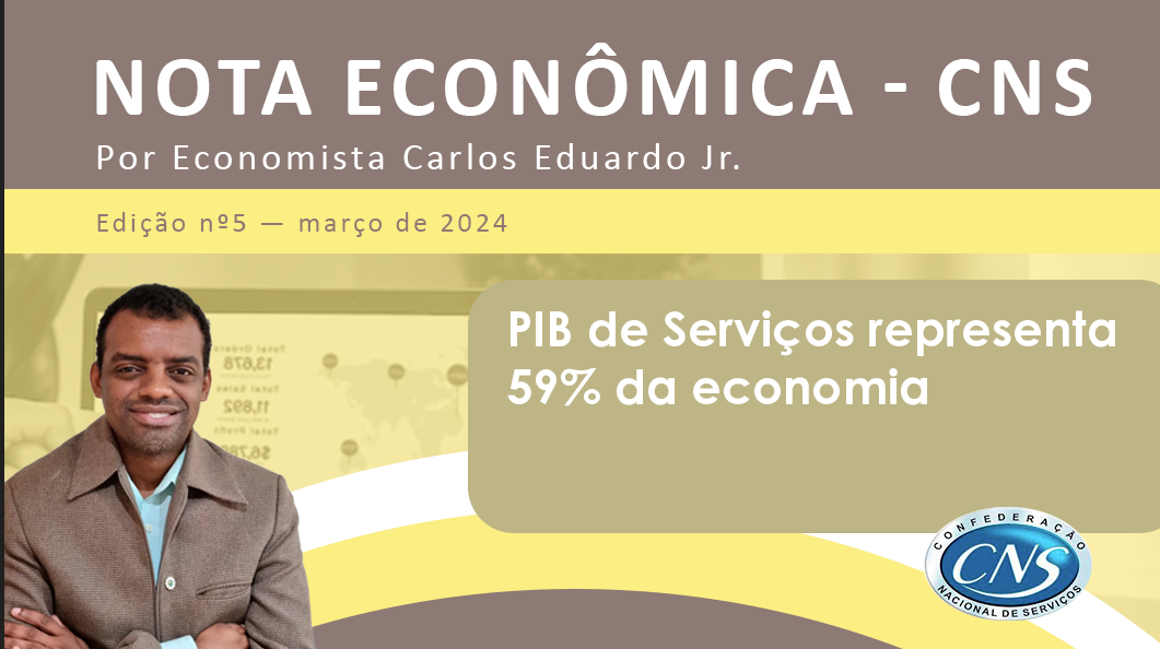 Nota Econômica nº5 /2024 por Carlos Eduardo Junior – PIB de Serviços representa 59% da economia