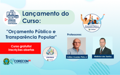 Corecon-SP lança curso GRATUITO sobre “Orçamento Público e Transparência Popular”