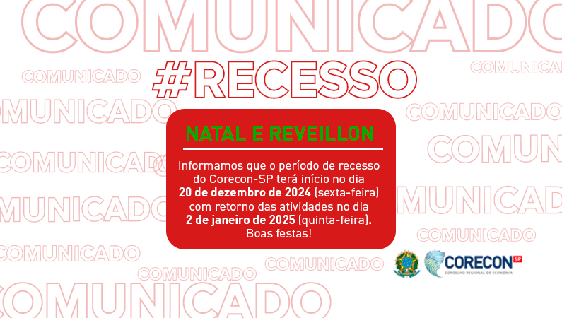 Atenção, economistas e estudantes de Economia ao período de recesso de Fim de Ano
