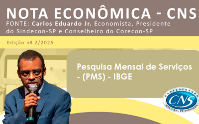 Nota Econômica nº 02/2025 por Carlos Eduardo Junior – Pesquisa Mensal de Serviços (PMS) – Volume de serviços tem retração em Novembro
