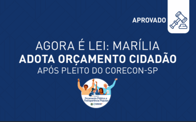 Agora é lei: Marília adota Orçamento Cidadão após pleito do Corecon-SP