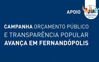 Campanha Orçamento Público e Transparência Popular avança em Fernandópolis