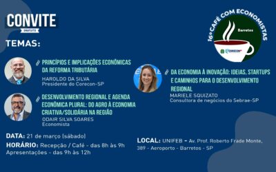 Café com Economistas do Corecon-SP chega a Barretos