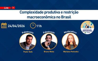 Corecon-SP promove live sobre a restrição macroeconômica no Brasil, no dia 24 de abril