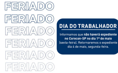 Comunicado sobre o feriado do Trabalho no dia 1° de maio