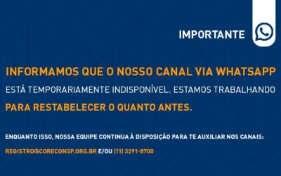 Comunicado Importante: Atendimento via WhatsApp
