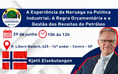 Evento presencial no Corecon-SP: A Experiência Norueguesa em Política Industrial e Desenvolvimento Sustentável