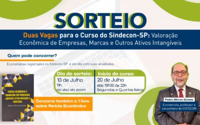 Sorteio de duas vagas e de um livro para o curso Valoração Econômica de Empresas, Marcas e Outros Ativos Intangíveis