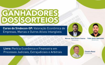 Corecon-SP divulga ganhadores de bolsas para curso e livro Perícia Econômica.