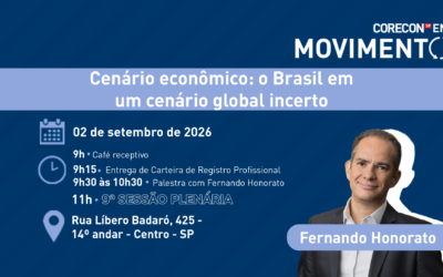 Corecon-SP em Movimento recebe Fernando Honorato para debater o cenário econômico brasileiro