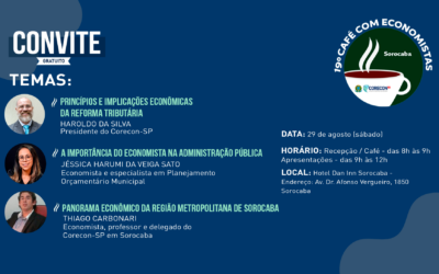 Café com Economistas reúne especialistas para discutir economia e desenvolvimento regional em Sorocaba